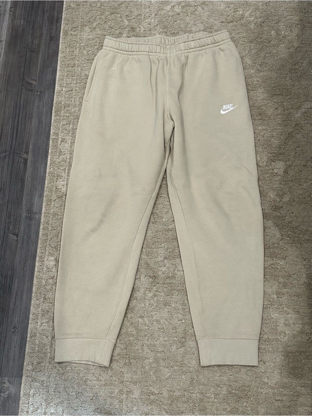 Nike Men’s Tan Fleece Joggers, SIZE LARGE